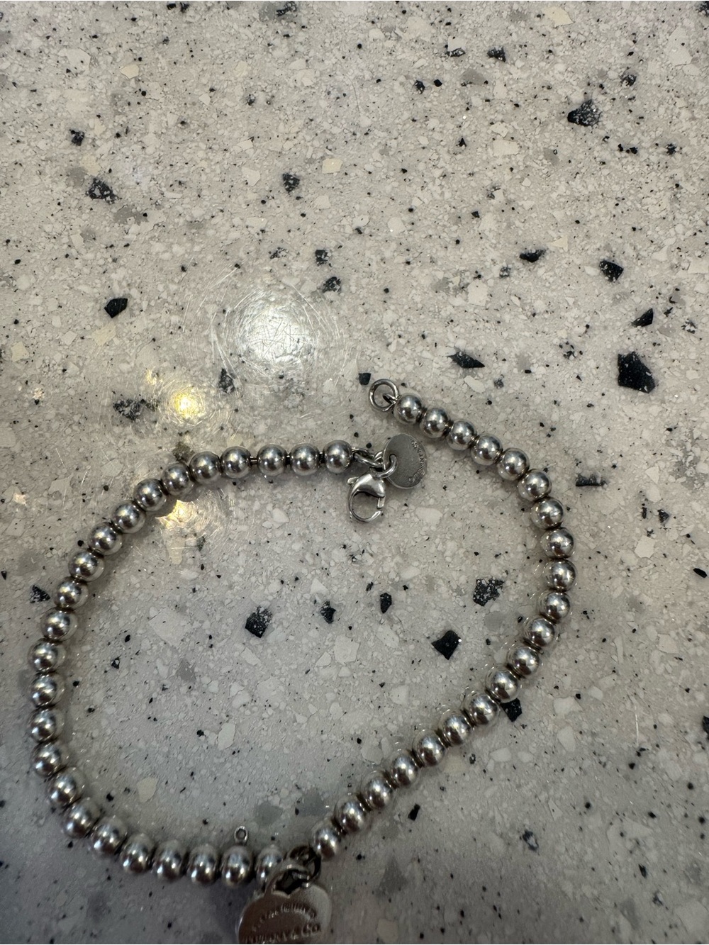 Tiffany & Co. Heart Tag Bead Bracelet Silver - Picture 3 of 3